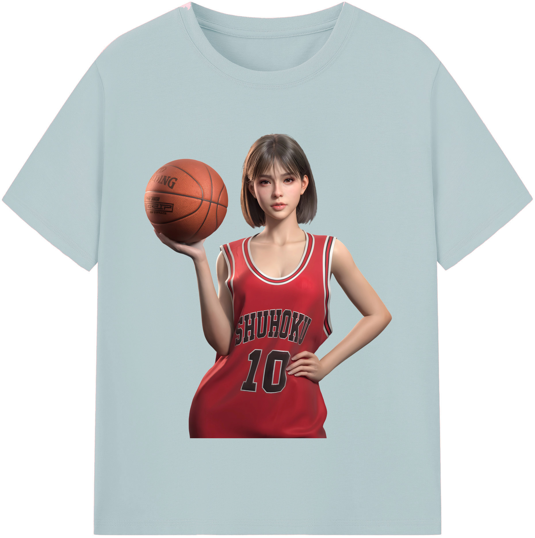 SLAM DUNK／スラムダンク 綿100％半袖Tシャツ（フロントプリント）
